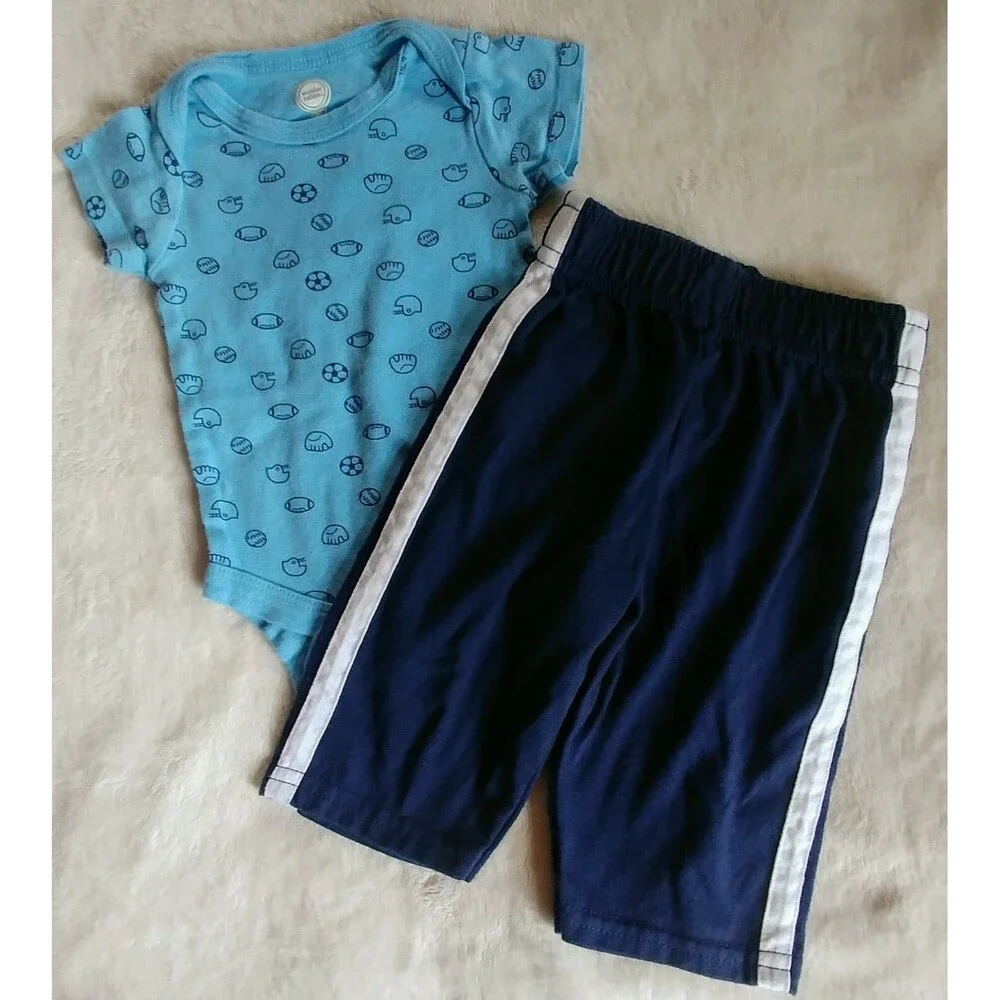 shirt and pants 0 to 3 month New Wonder Nation Garanimals infant outfit baby boy